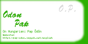 odon pap business card